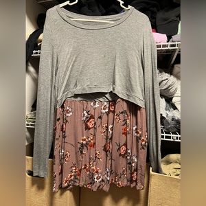 Latched Mama Mauve Baby Doll Tee XL